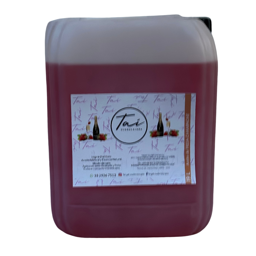 Aceite para masaje fresa champagne relajante spa