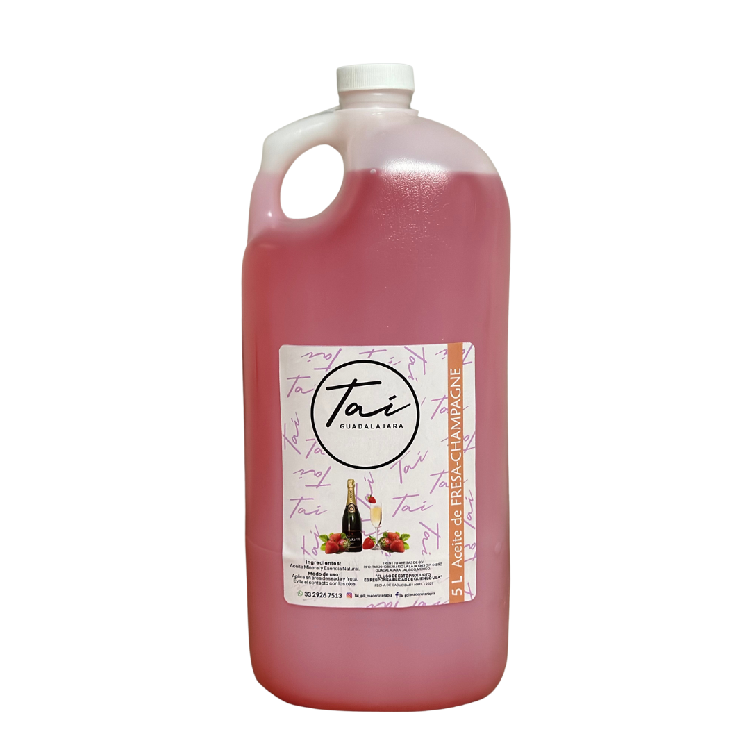 Aceite fresa champagne masaje relajante spa